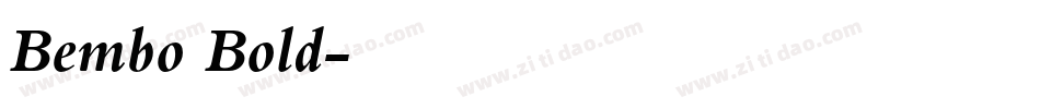 Bembo Bold字体转换
